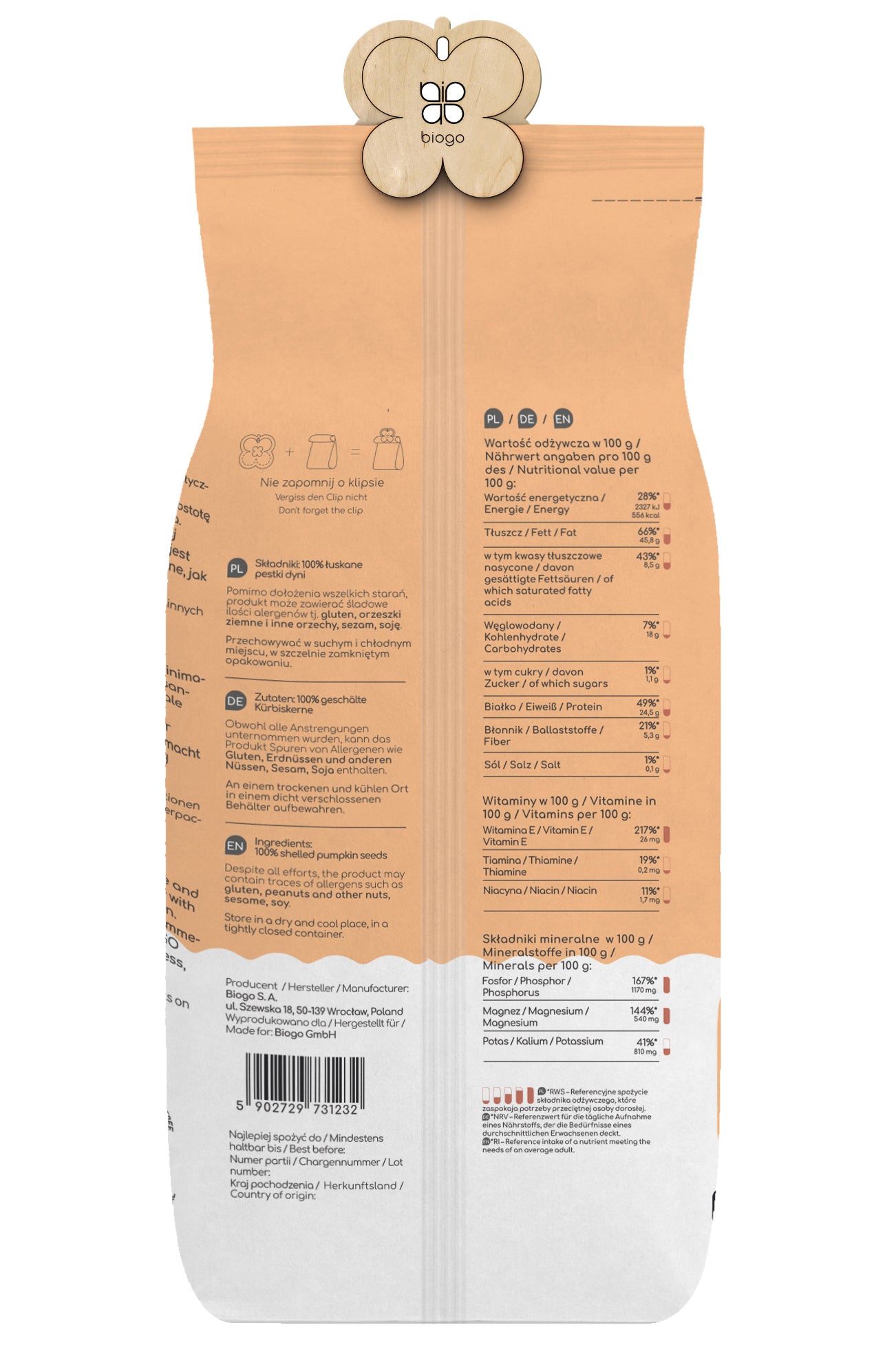 Kürbiskerne 1 kg BIOGO - Biogo.de
