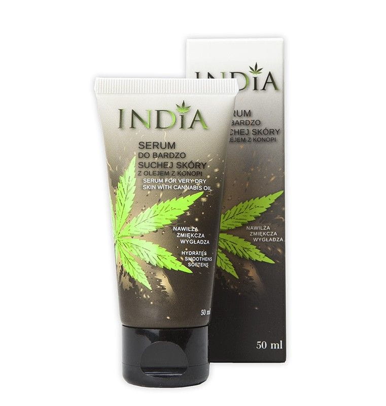 INDIA COSMETICS Serum für sehr trockene Gesichts- und Körperhaut mit Hanföl 50 ml