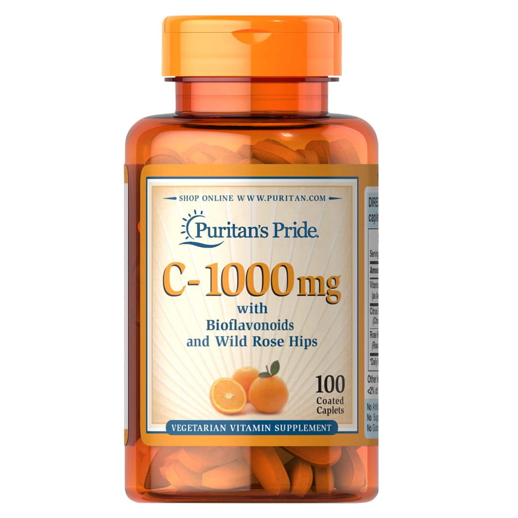 Vitamin C - 1000 mg L - Ascorbinsäure 100 Tabletten PURITAN'S PRIDE