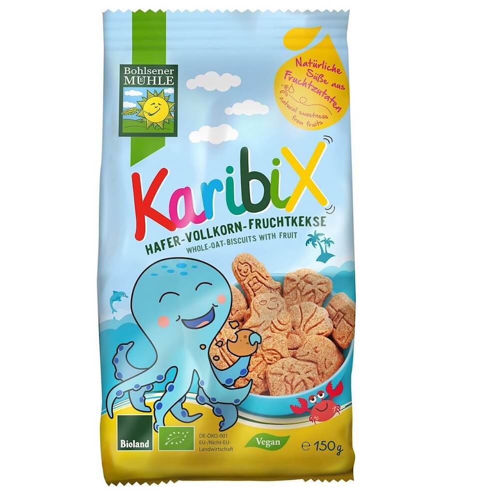 Haferkekse mit Früchten für Kinder Karibik BIO 150 g - BOHLSENER MÜHLE