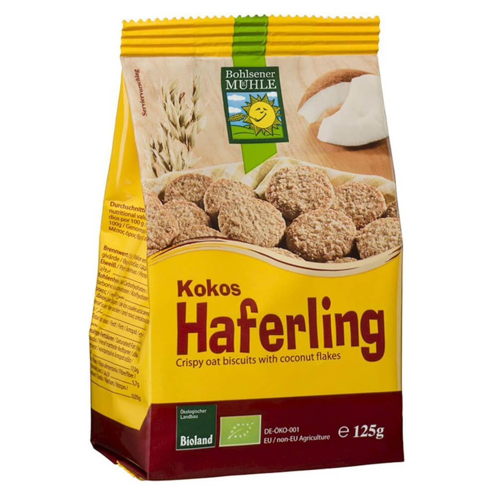 Haferflocken-Kokos-Kekse BIO 125 g - BOHLSENER MÜHLE