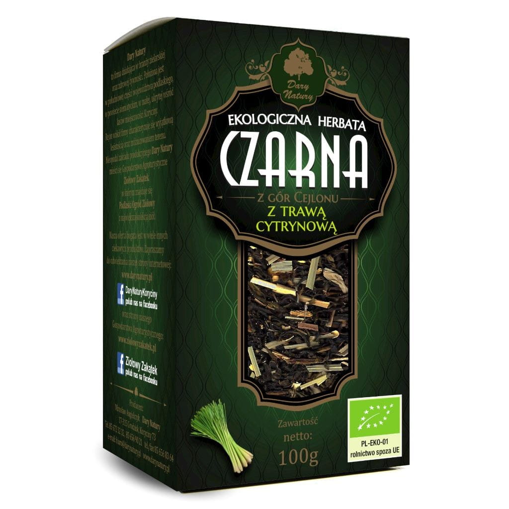 Schwarzer Tee mit Zitronengras BIO 100 g - GESCHENKE DER NATUR