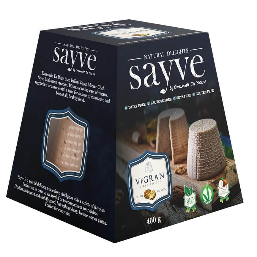 Veganes Produkt mit Kichererbsen und Walnüssen laktosefrei glutenfrei BIO 400 g - SAYVE