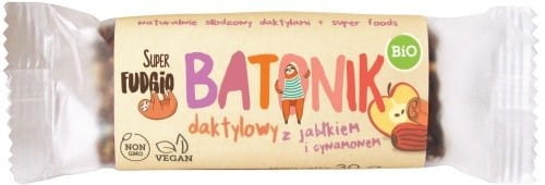 Dattelriegel mit Apfel und Zimt BIO 30g SUPER FUDGIO