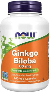 Ginkgo biloba Japanischer Ginkgo-Extrakt 60 mg 240 Kapseln NOW FOODS