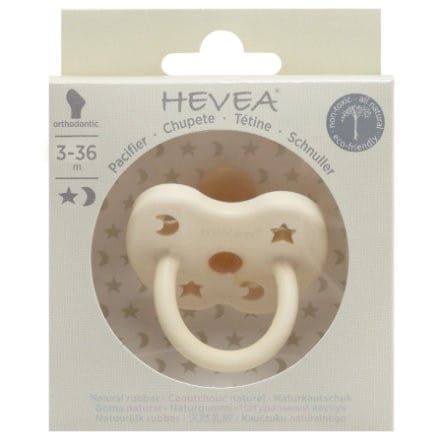 Kieferorthopädischer weißer Gummisauger 3 - 36 Monate - HEVEA