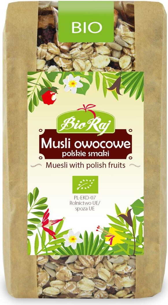 Polnische Fruchtmüsliaromen BIO 300 g - BIO RAJ