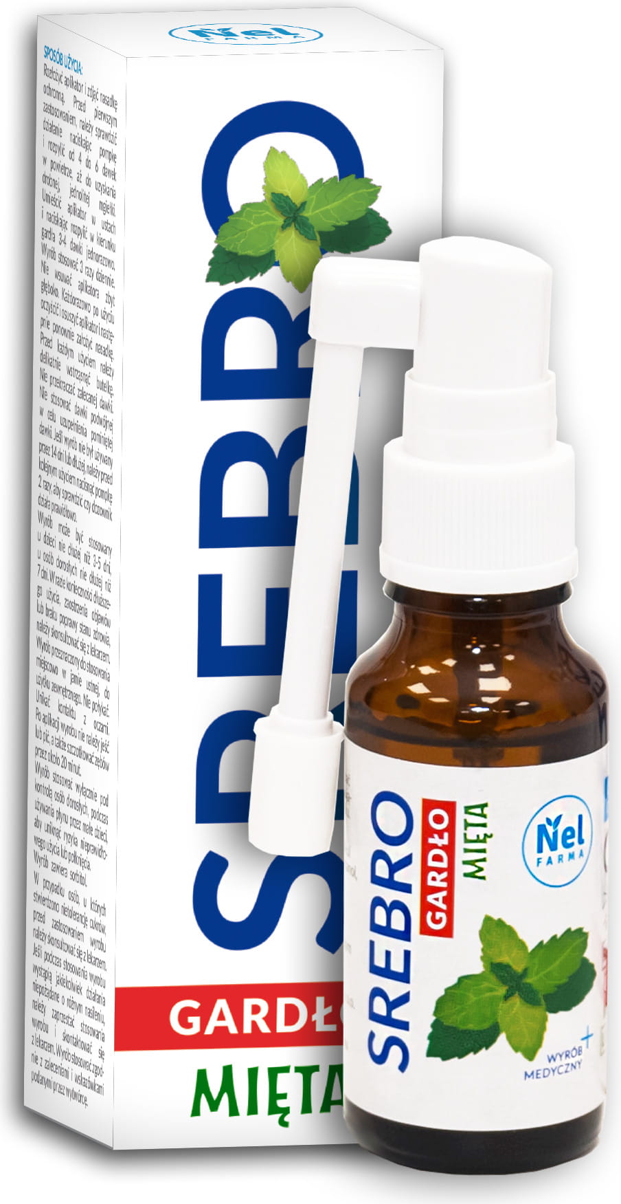 Kolloidales Silber Hals 10 ppm Spray 20 ml NELFARMA