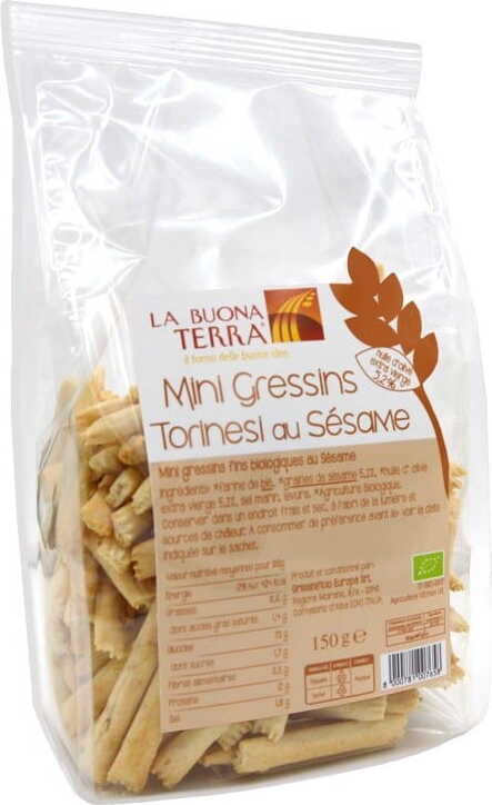 Mini Grissini Grissini mit Sesam BIO 150 g - LA BUONA TERRA