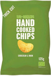 Kartoffelchips, dünn geschnitten, mit Rahm- und Zwiebelgeschmack BIO 125 g - TRAFO