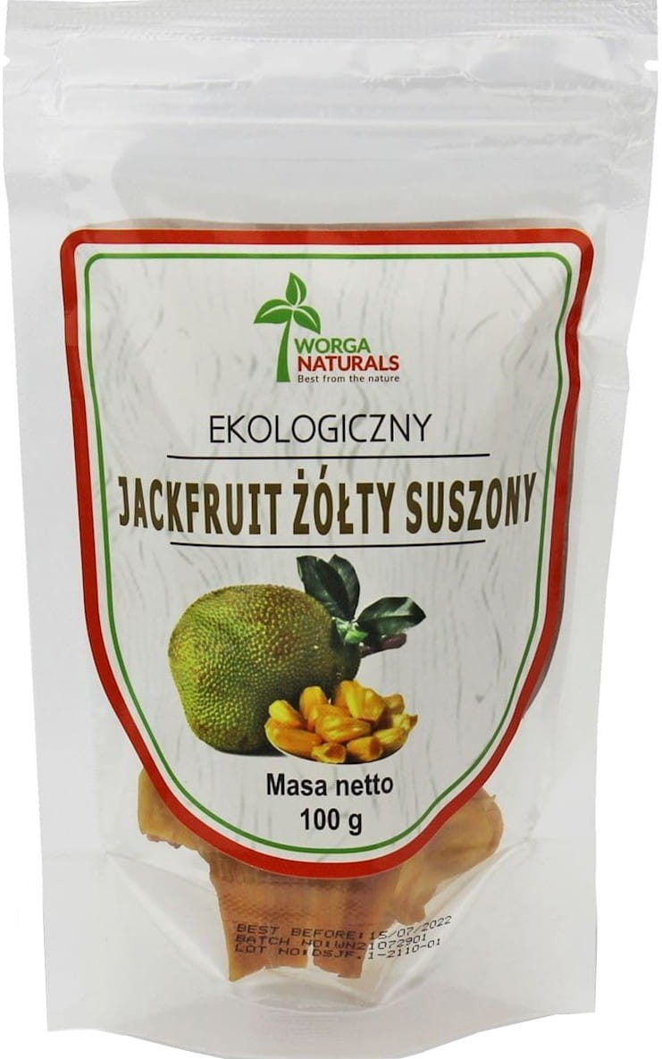 Getrocknete gelbe Jackfrucht BIO 100 g - WORGA NATURALS
