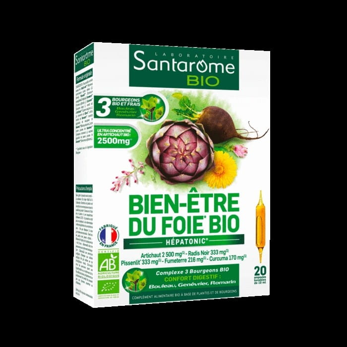 Formel zur Unterstützung der Arbeit der Leber BIO in Ampullen (20 x 10 ml) 200 ml - SANTAROME