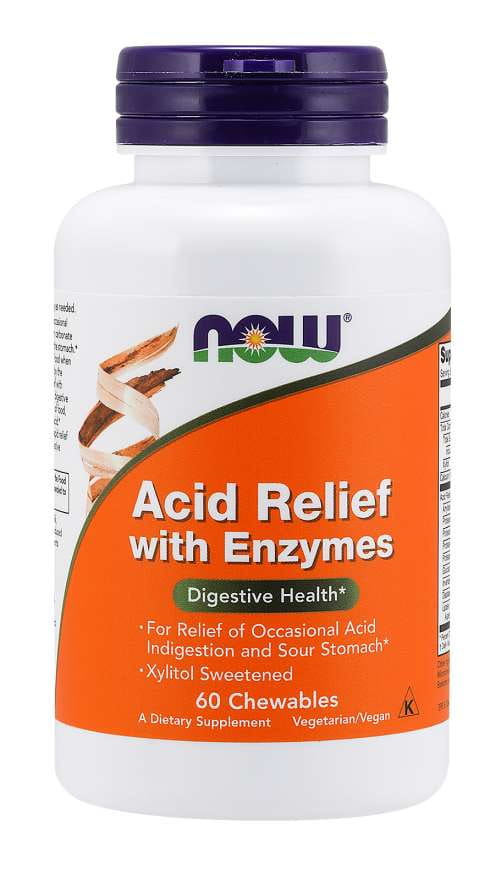 Säureabbau mit Enzymen 60 Tabletten NOW FOODS