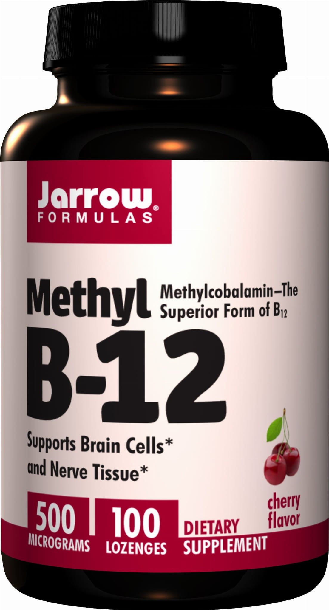 Weiße Tabletten von JARROW FORMULAS Methyl B12 500 mcg in einer offenen Blisterpackung.