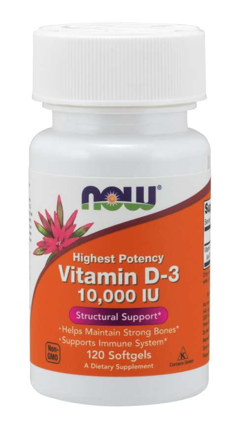 Vitamin D3 10.000 IE 250 mcg 120 Kapseln NOW FOODS