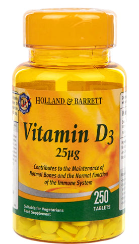 Vitamin D3 25 mcg 250 Tabletten HOLLAND & BARRETT