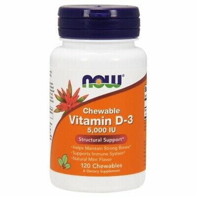 Vitamin D3 5000 IE Kautabletten 120 Tabletten NOW FOODS