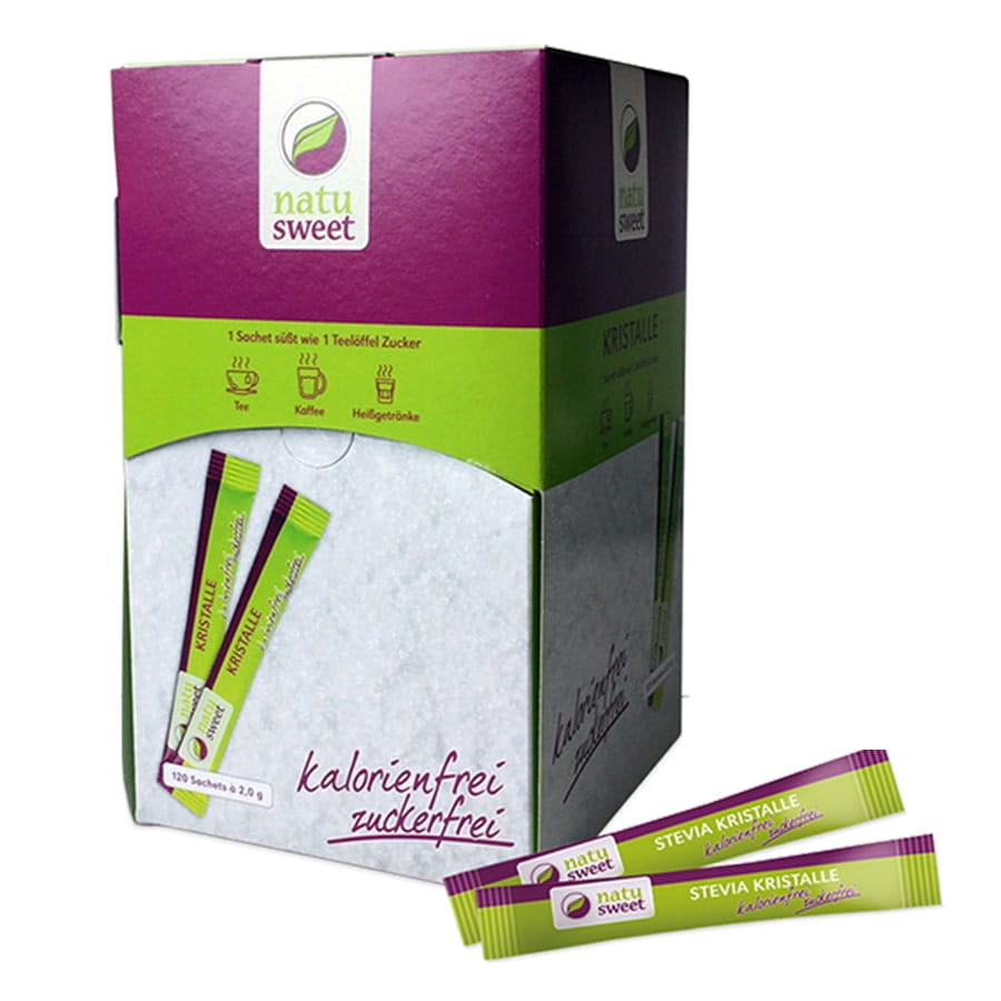Stevia-Kristalle in Beuteln 120 x 2 g NATUSWEET