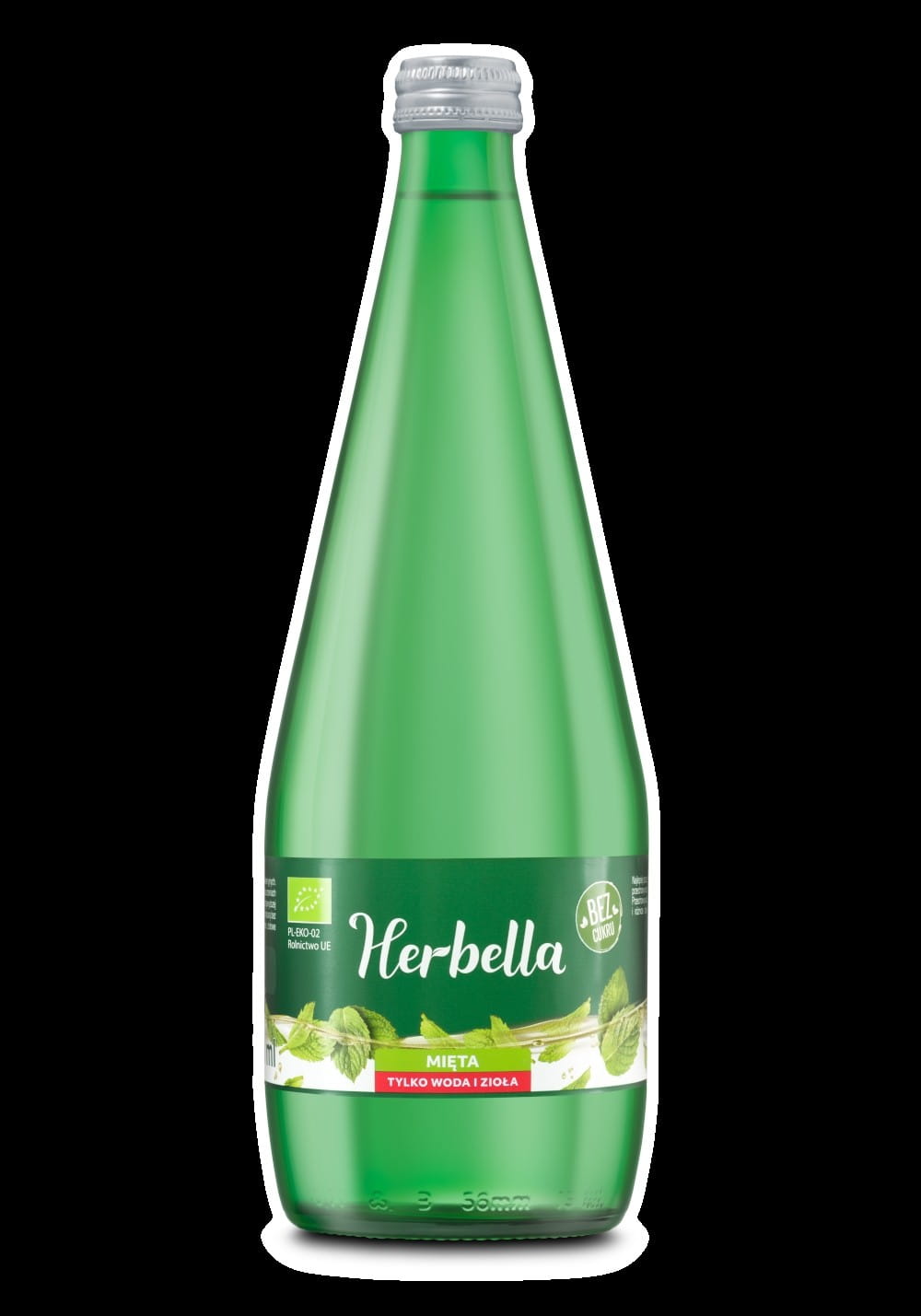 Sprudelwasser mit Minzgeschmack BIO 700 ml (Glas) HERBELLA