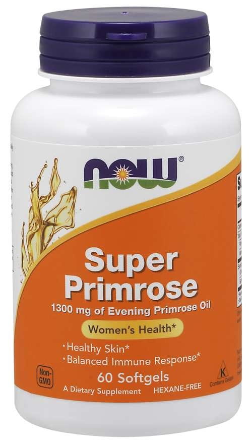 Super Primel 1300 mg 60 Kapseln. - NOW FOODS Nachtkerzenöl
