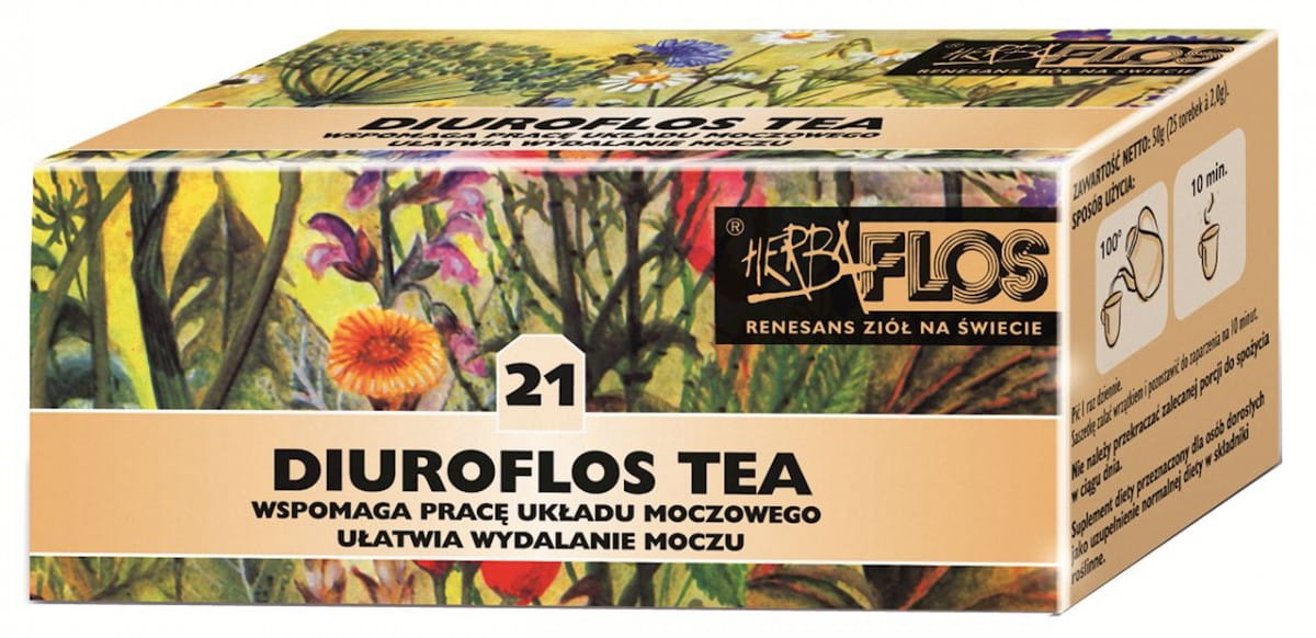 Harnwege Tee 20 x 2g - 21 Diuroflos Tee Fix - HERBA - FLOS - Biogo.de