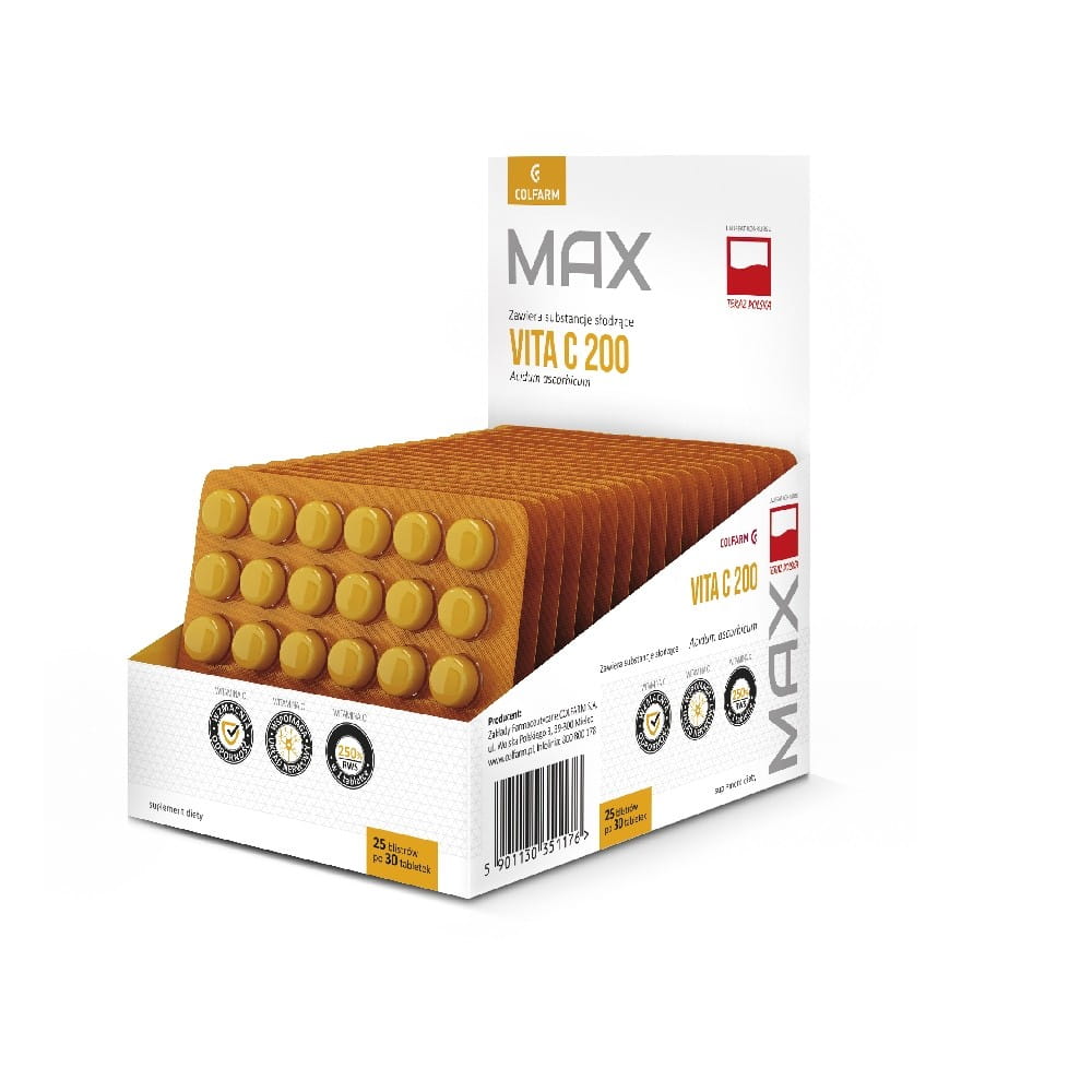 Vitamin C200 - Blister mit 30 COLFARM-Tabletten - Biogo.de