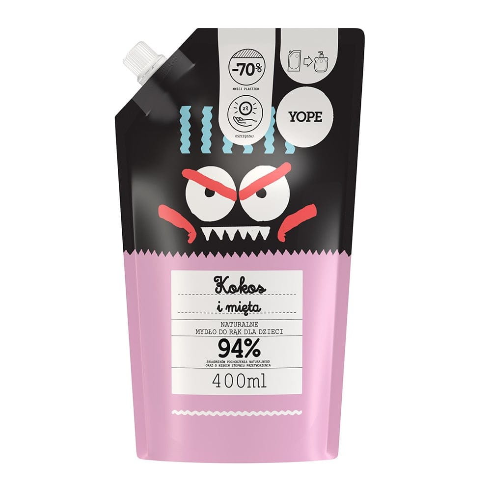 Handseife für Kinder Kokos-Minz-Bouillon 400 ml - YOPE - Biogo.de
