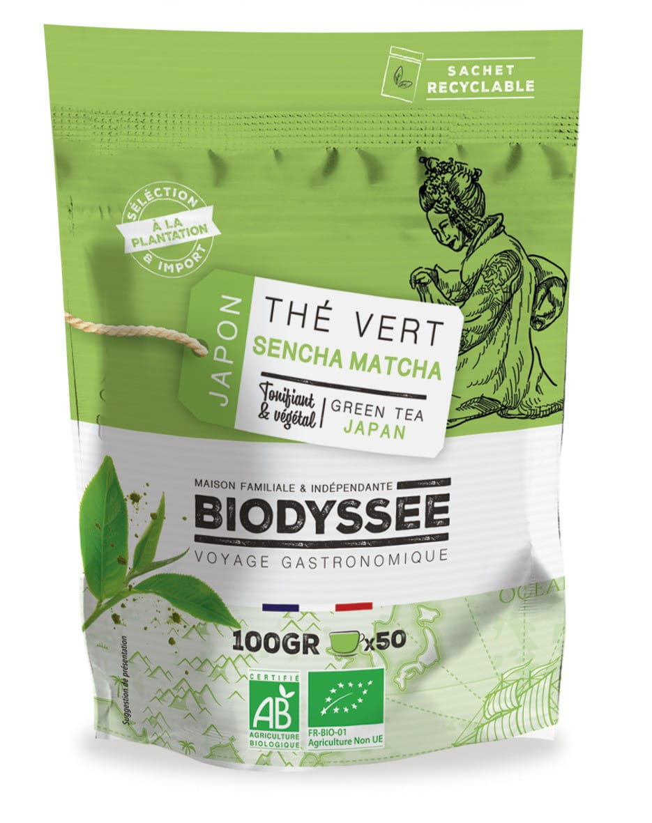Grüner Tee Sencha Matcha 100g ECO BIODYSSEE - Biogo.de
