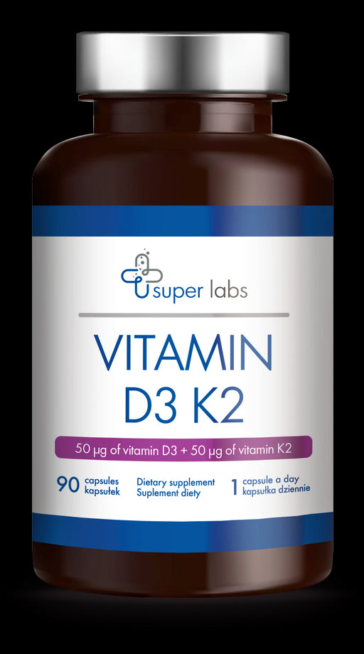 Vitamin D3 + K2 90 Kapseln SUPER LABS - Biogo.de
