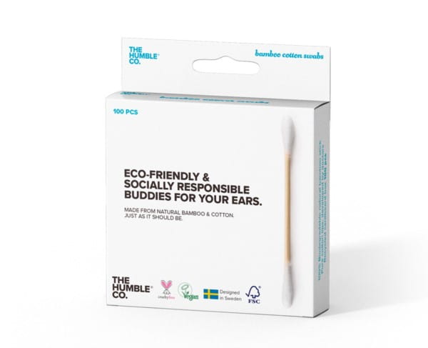 Bambusohrstäbchen 100 Stück weiß HUMBLE - Biogo.de