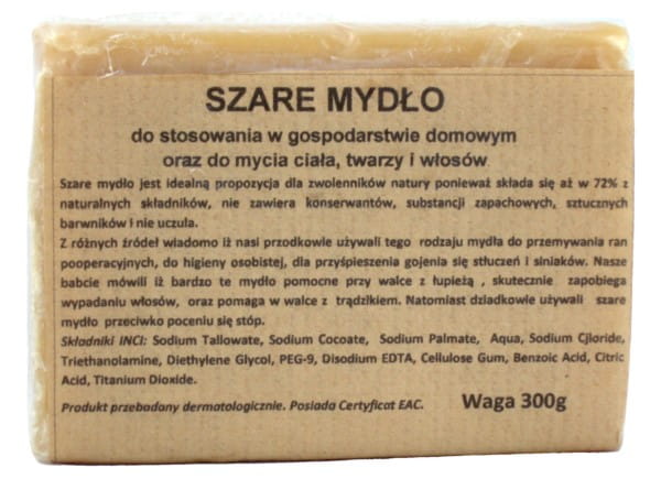 300 g graue Seife zum Waschen des Haarkörpers CARMEN - Biogo.de