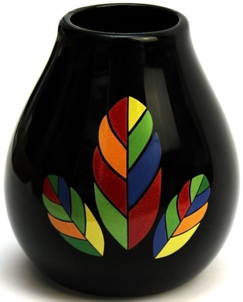 Keramik matero luka hoja schwarz 350 ml - BIO MATE GRÜN - Biogo.de