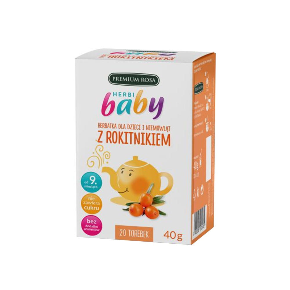 Tee für Kinder und Babys mit Sanddorn 20 Beutel PREMIUM ROSA - Biogo.de
