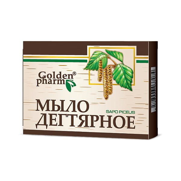 GOLDEN PHARM Teerseife in Würfeln 70g (Ukraine) - Biogo.de