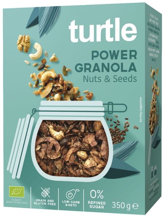 GRANOLA MIT NÜSSEN UND SAMEN GLUTENFREI BIO 350 g - SCHILDKRÖTE - Biogo.de