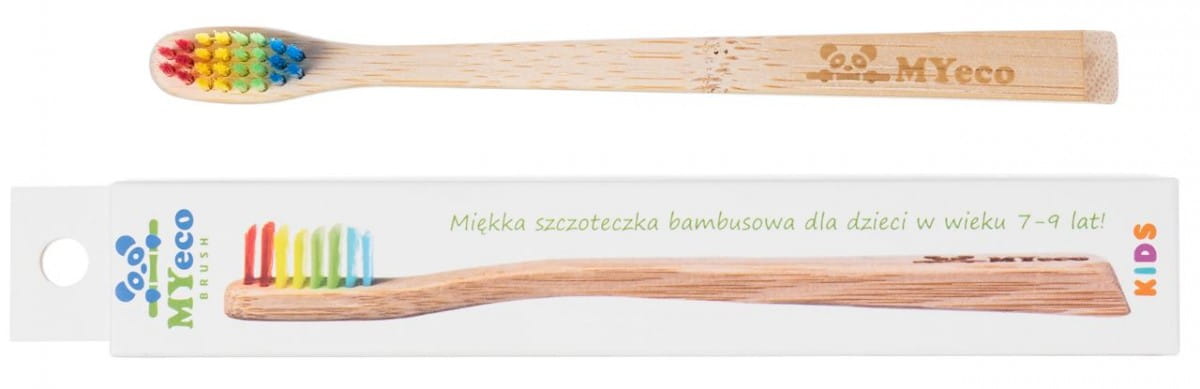 ZAHNBÜRSTE FÜR KINDER VON 4 BIS 6 JAHREN BAMBUS MEHRFARBIG WEICH - MYECOBRUSH - Biogo.de