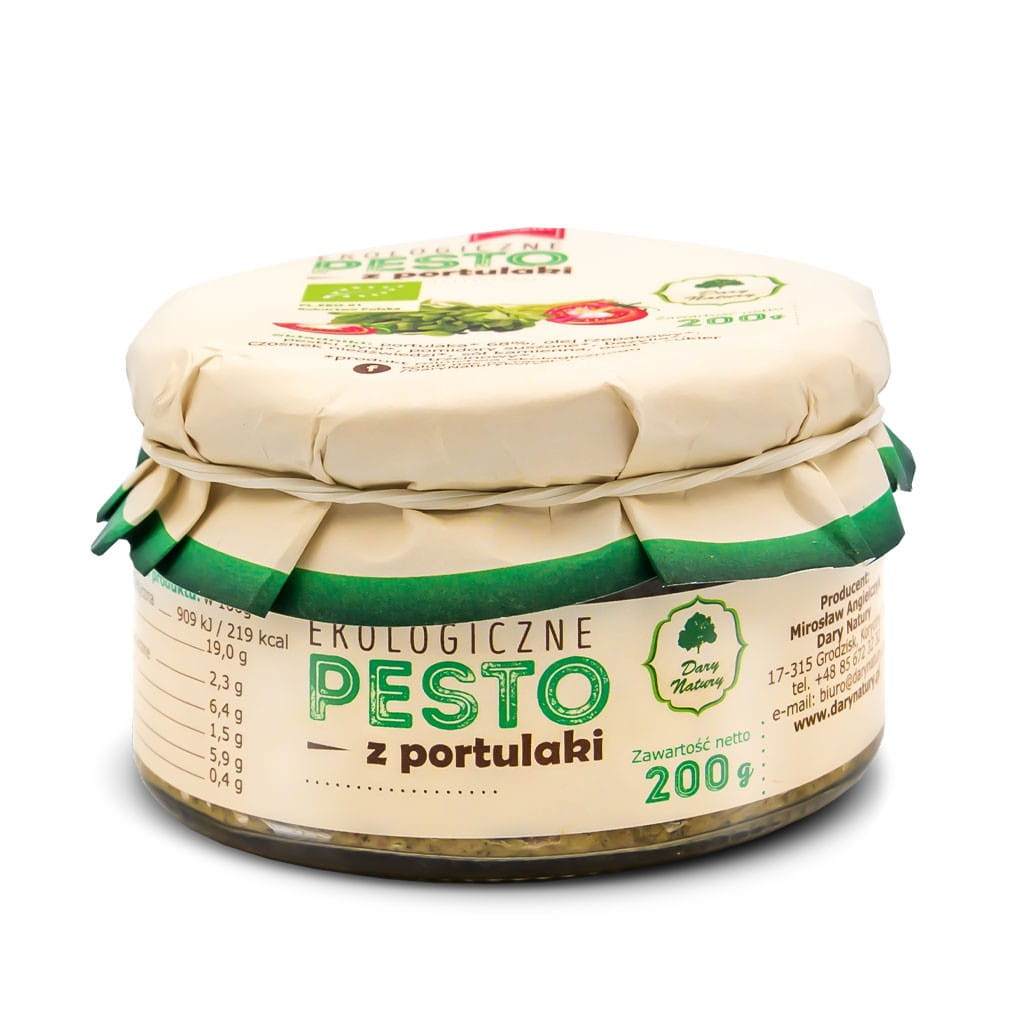 Pesto mit Portulak BIO 200 g - GESCHENKE DER NATUR