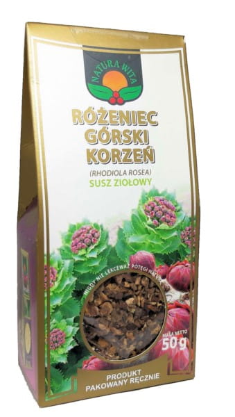 Natura Vita Berg-Rosenkranzwurzel in 50g Verpackung, getrocknete Wurzeln für natürliche Heilmittel und Kräuteranwendungen