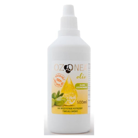 Ozonea Oliv 100 ml Tropfer von OZONFIX, dunkle Flasche mit Tropfer, natürliche Olivenöl-Flasche für Pflege und Hautanwendungen
