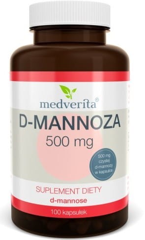 Medverita D-Mannose 500 mg Kapseln zur Unterstützung der Blase, natürliche Nahrungsergänzung gegen Blasengesundheit