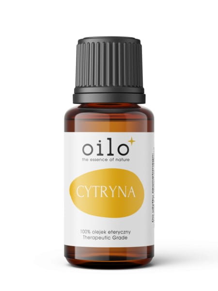 Oilo Bio Zitronenöl in 5 ml Flasche, naturbelassenes ätherisches Zitronenöl, flüssig mit gelbem Farbton, für Aromatherapie