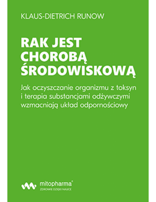 Buchcover von "Krebs ist eine Umweltkrankheit" von Klaus-Dietrich Runow, 354 Seiten, Intercell Pharma, mit Titel und Autor auf blauem Hintergrund