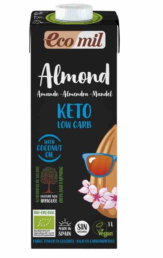 Almond Drink Keto Low Carb Non-GMO. Organic 1 l ECOMIL Secondary image