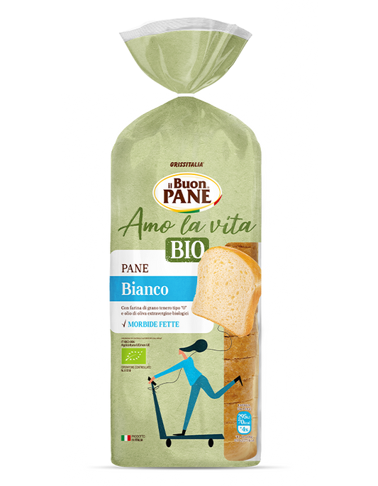 Geröstetes Bio-Brot von IL BUON PANE, 400 g, knusprig und frisch, perfekte Scheiben für Frühstück oder Snacks
