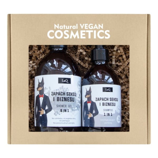 LAQ Dobermann Gel und Shampoo Set, Hundepflegeprodukte für Hunde, Hundeshampoo und Pflegegel für Dobermann-Rassen