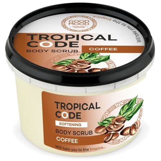 Guter Laune Kaffee-Körperpeeling in 250 ml mit natürlichen Inhaltsstoffen, sichtbare Peeling-Partikel, für glatte Haut.