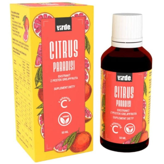VIRDE POLSKA Citrus Paradis Immunitätsstärkung, 50 ml Flasche mit Zitrusfrüchten und natürlicher Inhaltsstoffe