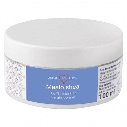 Natürliche, unraffinierte Sheabutter von MAROKO in 100 ml, cremige Textur und reich an pflegenden Inhaltsstoffen.