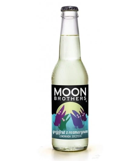 Erfrischende Limonade mit saftigem Grapefruit und Rosmarin in einer 330 ml Flasche von MOON BROTHERS.
