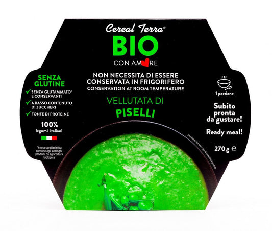 Bio 270 g Cereal Terra Green Groan Cream Susption, getrocknete Getreideflocken in einer Verpackung, naturbelassen und gesund.